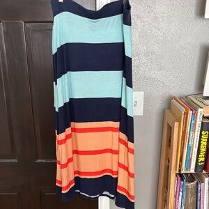 Lane Bryant Colorful Striped Maxi Skirt